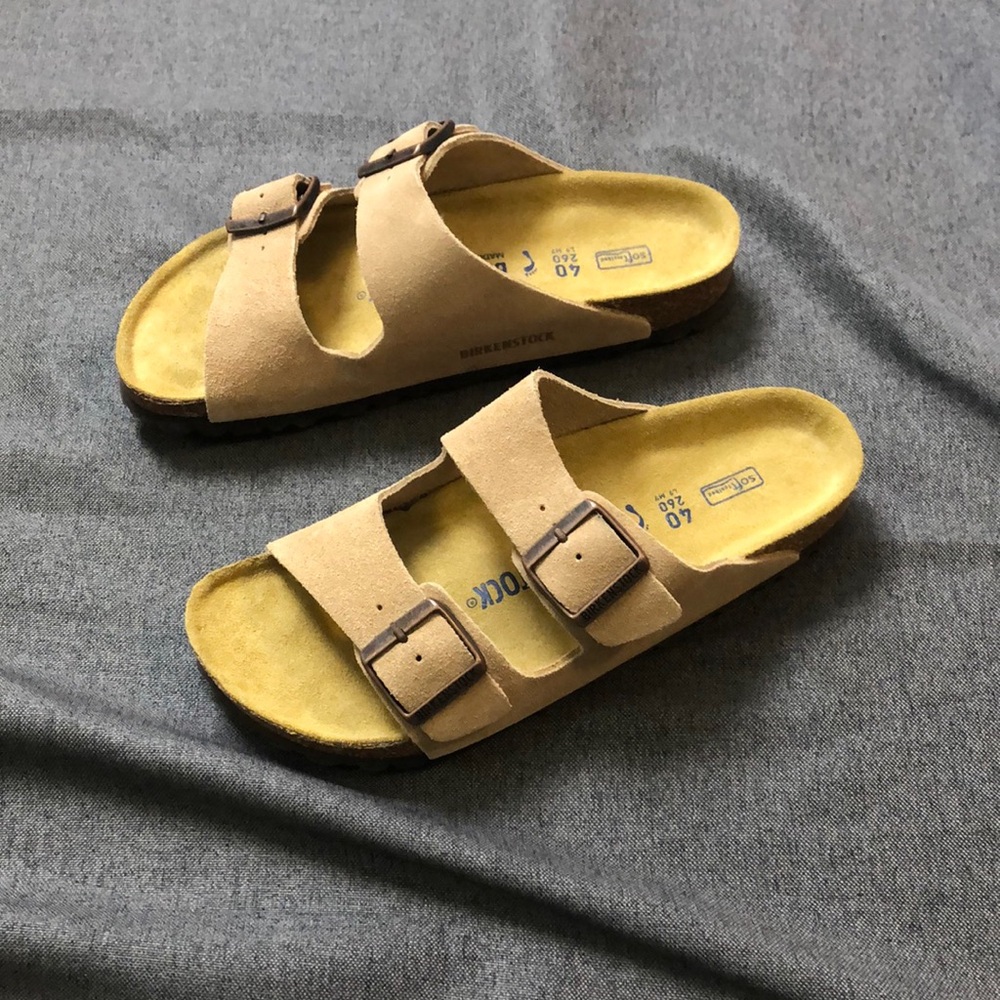 Birkenstock Arizona 💃🏼Latte Cream 💃🏼Sandals with Suede Straps